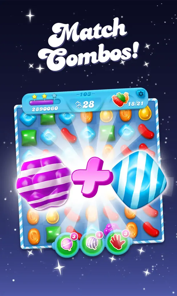 Candy Crush Soda Saga level with bears trapped in ice